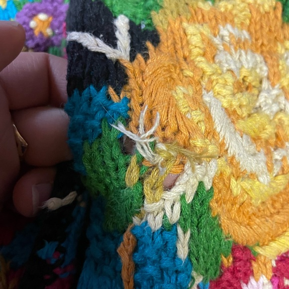 Women’s 80s Vintage Floral Plaid Knit Cardigan Size Large - Picture 10 of 12